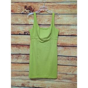 New York & Company Dress Women's 10 Lime Green Knee Length Sleeveless